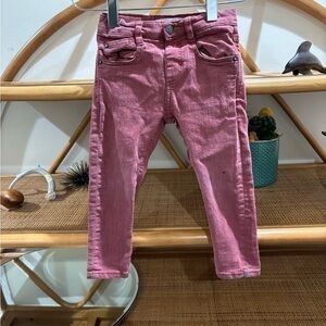 5/$25 Kids Zara  unisex colored denim brick red